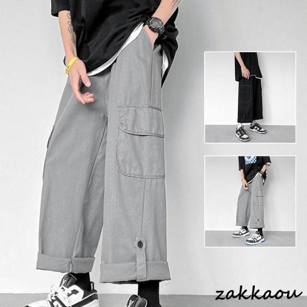 樂天商城 - カーゴパンツ メンズ ボトムス ズボン ミリタリー ロング ゆったり 作業服 カジュアル おしゃれ ワークパンツ アウトドア ワイト