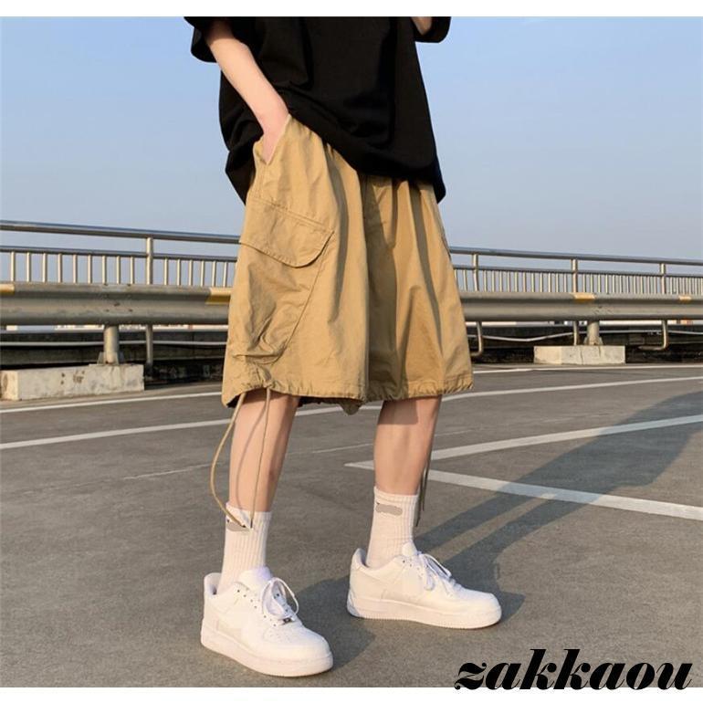 カーゴパンツ ハーフパンツ メンズ ボトムス ショートパンツ 5分丈パンツ ワイドパンツ カジュアル 短パン 大きいサイズ