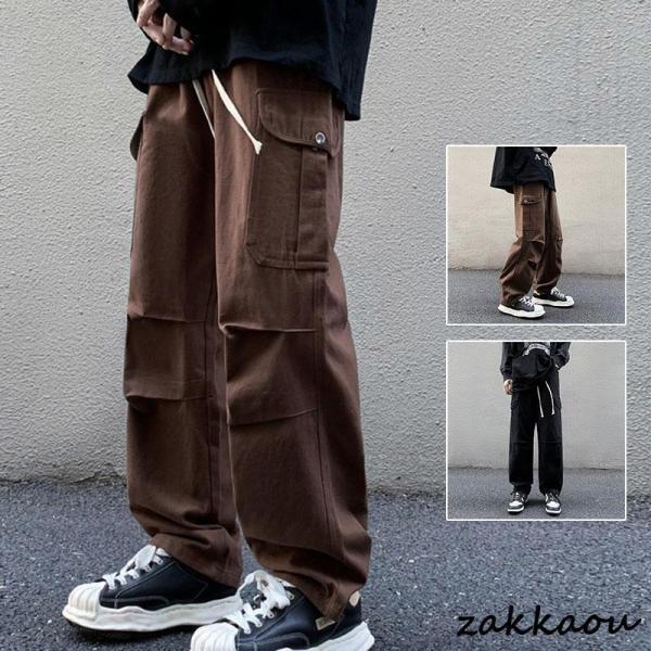 樂天商城 - カーゴパンツ メンズ ボトムス ズボン ミリタリー ロング ゆったり 作業服 カジュアル おしゃれ ワークパンツ アウトドア ワイト