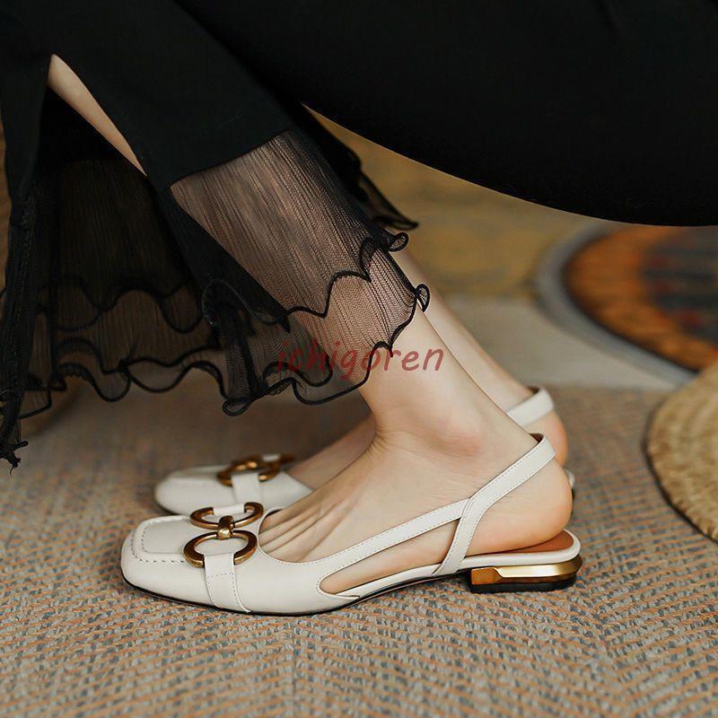 Women's Sandals, Spring/Summer Pumps, Pointed Toe Sandals, Flat Shoes, Leg-Lengthening, Comfortable, Painless Shoes, Women's Footwear, Commuting, School, Stylish, Adult