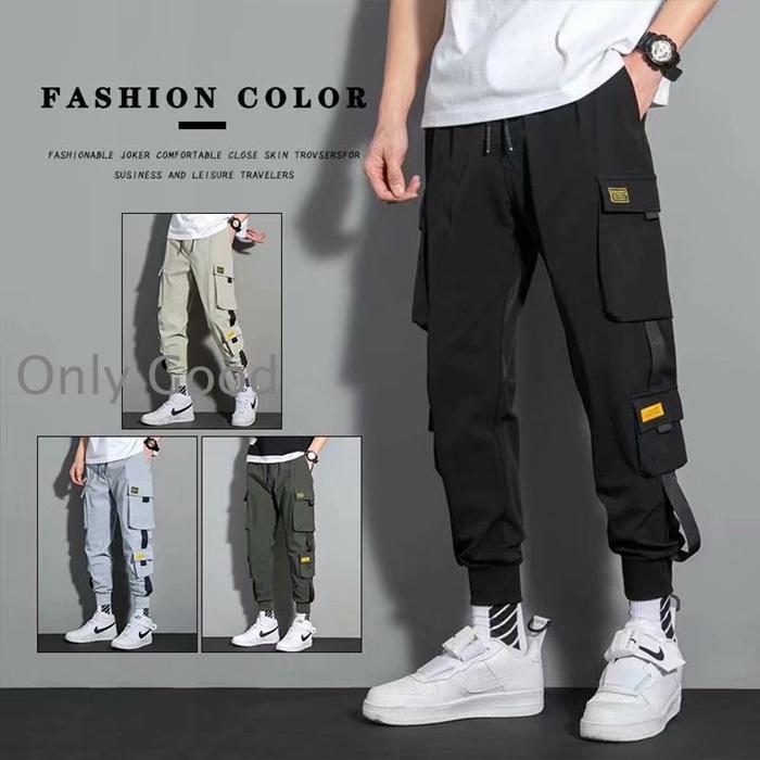 Work Pants - カーゴパンツ ワークパンツ メンズ パンツ ジョガーパンツ ズボン ミリタリーパンツ ロングパンツ ポケット 薄手 ゆったり