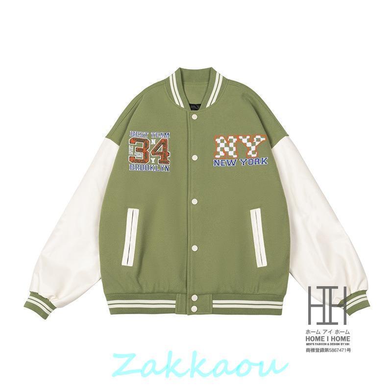 Rakuten - ジャケット スタジャン メンズ グリーン 赤 革ジャン 革 スタジャン レザー 野球服 大きいサイズ 野球ジャンパー ma1 ホームアイホーム 秋 冬