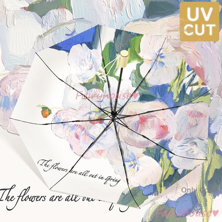 日傘 折りたたみ傘 レディース おしゃれ 日傘 完全遮光 遮熱 折りたたみ傘 ワンタッチ UVカット 軽量 晴雨兼用傘 雨傘 三段折りたたみ 紫外線カット