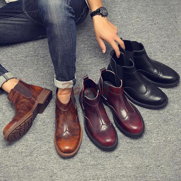 メンズ ショートブーツ ブーツ ワークブーツ 靴 牛革 ハイカット メ ンズブーツ エンジ ニアブーツ　バ..