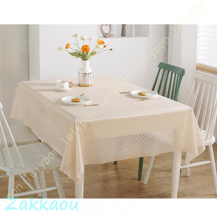 テーブルクロス 北欧 レース ビニール おしゃれ マーブル柄 高級pu紋まねる 白 黒 花柄 刺繍 撥水 防水 防油 防汚 PVC 長机 長方形 こぼれ防止 洗い不要
