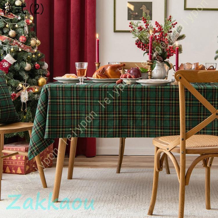 テーブルクロス クリスマス 赤 緑 チェック 長方形 ウォッシャブル 正方形 食卓カバー テーブルカバー テーブルくろす 北欧 おしゃれ 家庭用 耐熱 ずれにくい