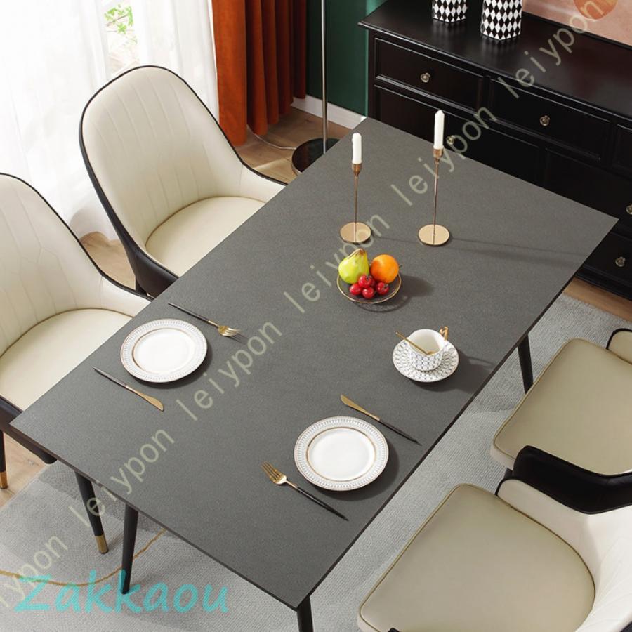 PVC製 テーブルクロス テーブルマット デスクマット マット テーブルカバー 撥水加工 耐久 汚れ防止 長方形 無地 お手入れ簡単 手入れ簡単 防水 北欧 おしゃれ