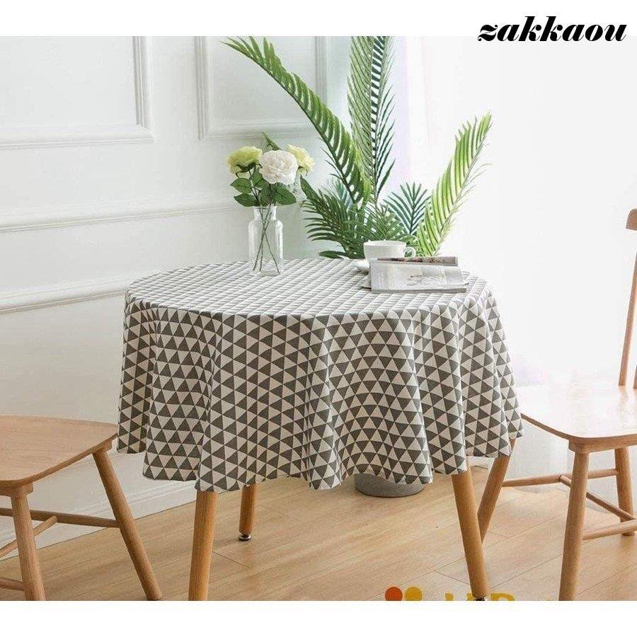 北欧 綿麻 テーブルクロス 円形 new テーブルカバー 和風 ラウンド 食卓カバー 簡約 汚れ防止 雰囲気 インテリア