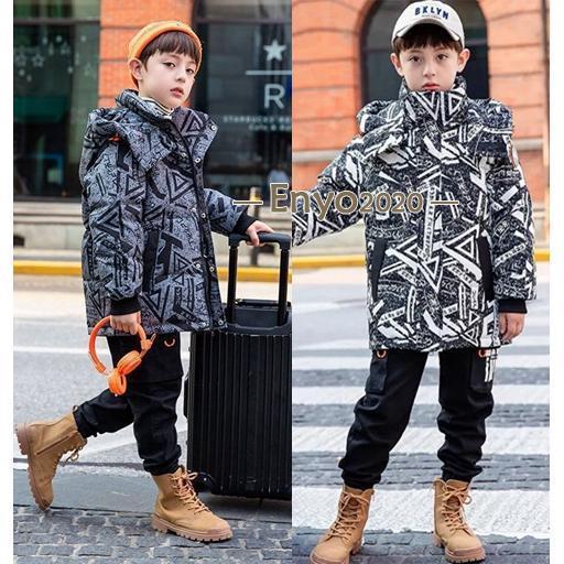 Down - ダウンコート 中綿コート キッズ 男の子 子供服 中綿ジャケット ダウンコート フード付き 防寒 厚手 暖かい 中綿 冬 通学 通園 ベンチコート