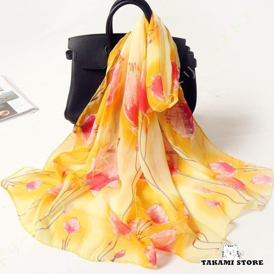 花柄ストール ショール ガーゼストール 花柄 フラワー 柔らかい 優しい肌触り 小花 フリンジ 上品 エレ..