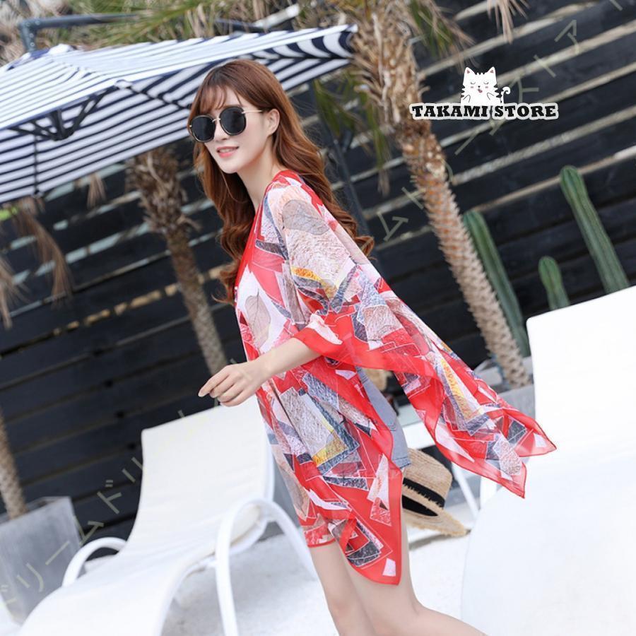 シフォン ストール 紫外線防止 スカーフ シフォン 大判 ストール リーフ柄 レディース 春夏秋冬 通気性..