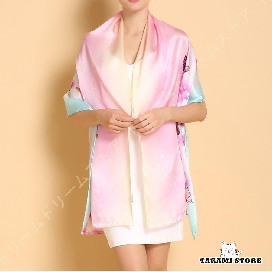 スカーフ レデイース ストール 花柄 大判 薄手 冷房対策 ファッション フラワー 日焼け止め お洒落 海..