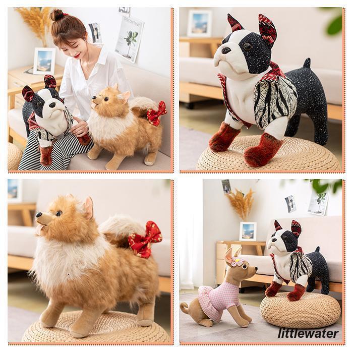 Rakuten - ぬいぐるみ犬 いぬ おもちゃ 雑貨 リアル 犬グッズ かわいい 誕生日 クリスマス 贈り物 インテリア プレゼント 10種類選べる 40cm