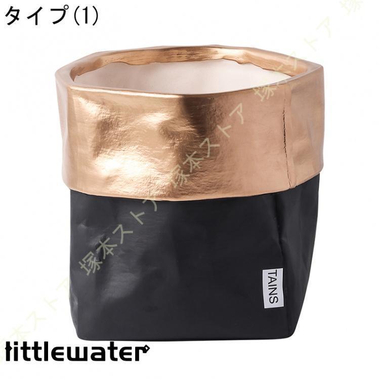 鉢植え セラミック製 北欧 底穴付き 陶器 紙袋 個性的 園芸用品 クリエイティブ シ...