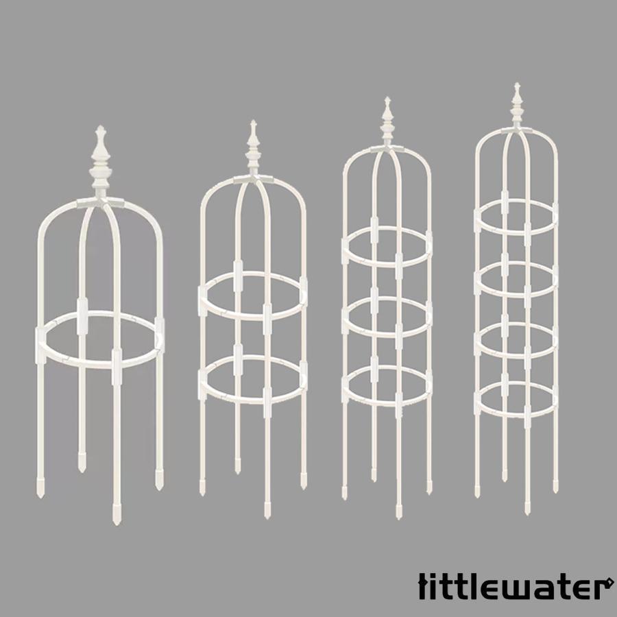 バラ用オベリスク 園芸 オベリスク 植木鉢 植物 支柱 黒/白 ミニオベリスク 朝顔 薔薇 ミニトマト 棚 ..