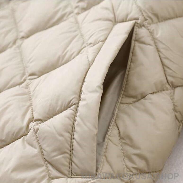 キルティングジャケット 中綿コート レディース アウター ノーカラー キルティングコート 秋 冬 ライトコート ライトダウン あったか 防寒 秋冬 カジュアル