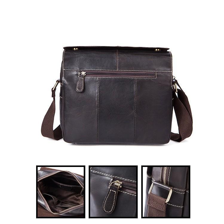本革　メッセンジャーバッグ　ショルダーバッグメンズ 斜めがけ 2way ビジネスバッグ カバン　牛革　通勤通学 　カジュアル アウトドア(4.0)