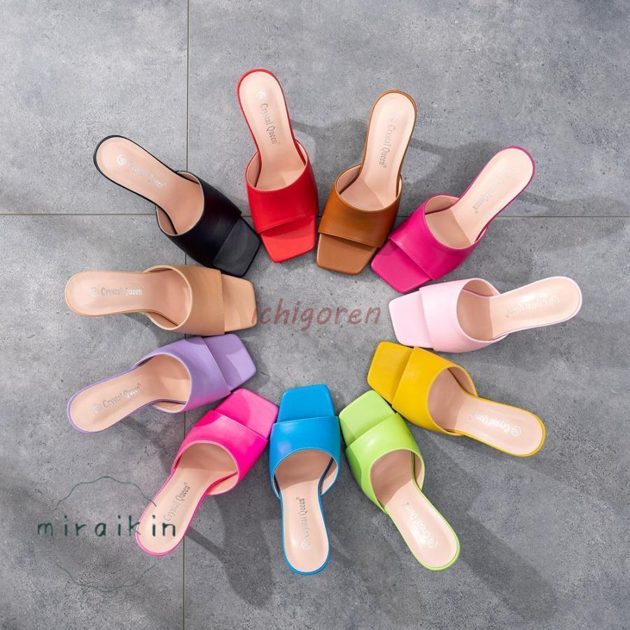 サンダル レディース 歩きやすいサンダル 小さいサイズ 夏パンプス結婚式 おしゃれ オープントゥ カラバリ ステージ演出 9cmヒール美脚 ブラック 黒