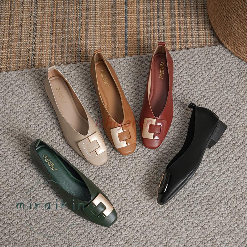 パンプス フラットシューズ レディース 歩きやすい ぺたんこ ローヒール 痛くない 疲れない ブラック 黒 オフィス マタニティ 大きい スクエアトゥ 20代 30代