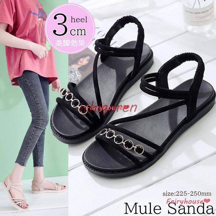 サンダル レディース 履きやすい 夏 サンダル ストラップサンダル 厚底靴 リボンミュールサンダル 通勤通学サンダル 歩きやすい 美脚 大人 カジュアル オシャレ
