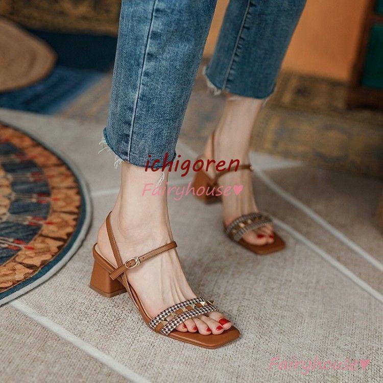 サンダル ミュール レディース シューズ 靴 太めヒール 痛くない ノーストラップ 歩きやすい 美脚 楽ちん sandal スリッパ 通勤 婦人靴 夏