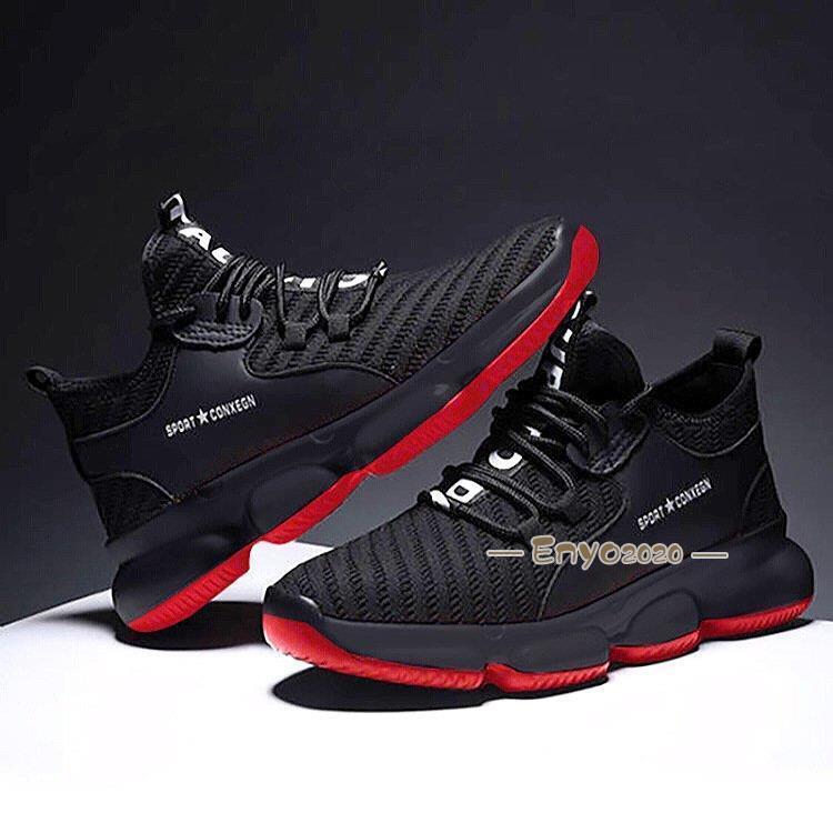 メンズスニーカー 夏 スニーカー メンズ おしゃれ シューズ 黒 白 安い スポーツ 通気 軽量(4)