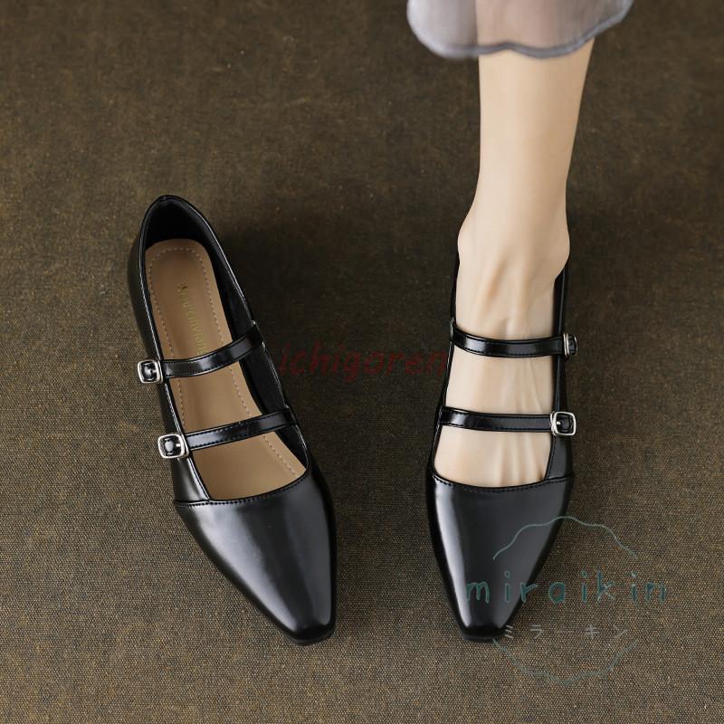 パンプス 歩きやすい 痛くない 大きいサイズ 小さい 黒 ブラック 走れる ビジネス 2.5cmヒール 就活 冠婚葬祭 ストラップ おしゃれ 可愛い ポインテッドトゥ