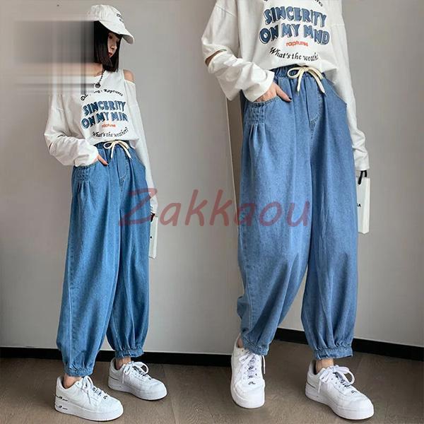 ワイドパンツ レディース 夏服 夏物 デニムパンツ イージーパンツ リラックス 接触冷感 大きいサイズ 細身 美脚 脚長 体型カバー 涼しい 夏