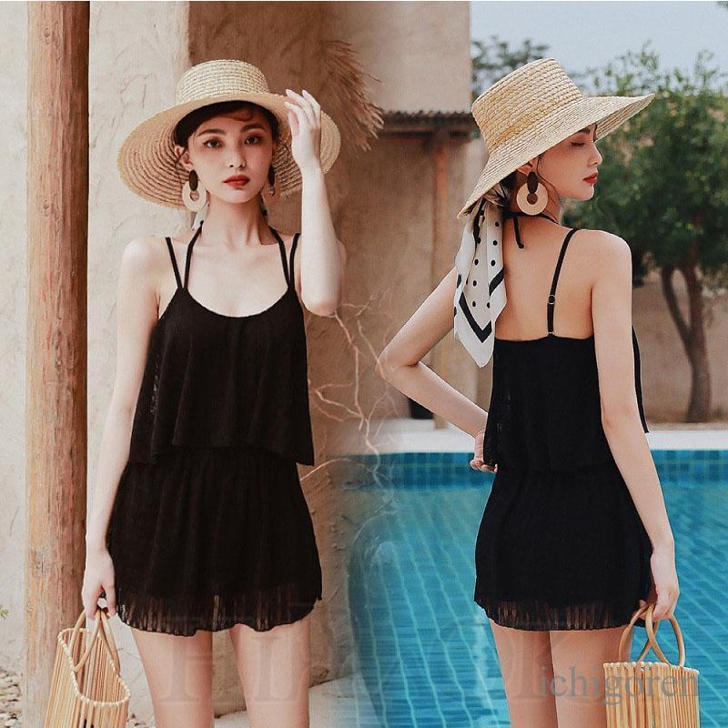 水着 レディース ビキニ 体型カバー ワンピース水着 スイムウェア レース ビーチウェア 露出控えめ お洒落 着痩せ 海水浴 温泉