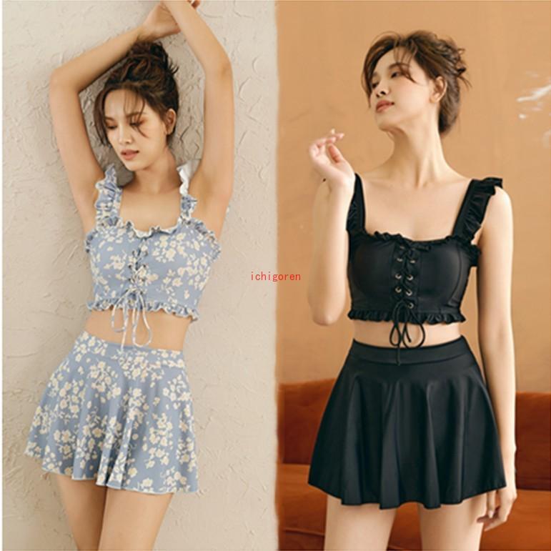 樂天商城 - 水着 レディース 夏 小胸 バンドゥ パレオ リゾート パッド付き 体型カバー UVカット ママ水着 海水浴 潜水 韓国風 可愛い 20代 30代 40代