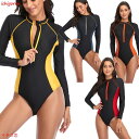 フィットネス水着 レディース 競泳水着 温泉 スイムウェア フィットネス 水着 女性 長袖 体型カバー 練習用 短パン ファスナー
