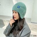 ニット帽 耳あて付き 帽子 レディース メンズ スキー スノボ 防寒 秋冬 耳あて ノルデック カシミヤ雪柄耳当て付ニット帽 ニット帽 ウール ボブキャップ(4)