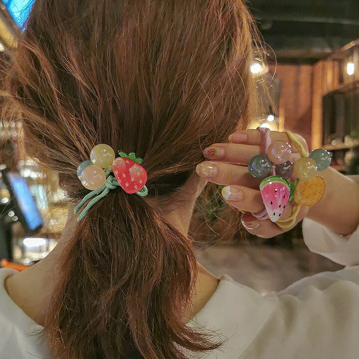 【7/10限定★LINE12%OFF】ヘアゴム フルーツヘアゴム ヘアアクセサリー 果物 女の子...