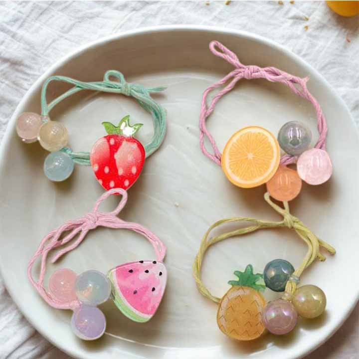 【7/10限定★LINE12%OFF】ヘアゴム フルーツヘアゴム ヘアアクセサリー 果物 女の子...