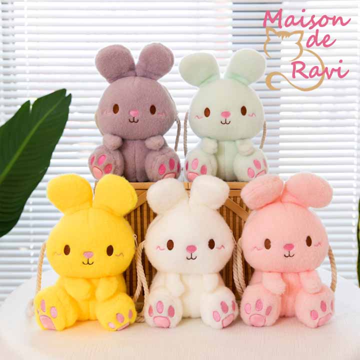 楽天子供服 Maison de Raviメゾンドラビ【送料無料】バッグ ポシェット ショルダーバッグ うさぎ 女の子 子供用 ぬいぐるみ ガールズ 再入荷 ガーリー カバン チェーンバッグ 新作 プリンセス イエロー ピンク アイボリー グリーン ラベンダー