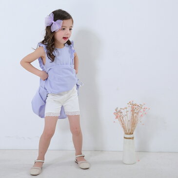 【SUMMER SALE】裾レースインナーパンツ ≪全5色≫ 100cm 110cm 120cm 130cm 140cm ペチパンツ ショートパンツ 子供服 子ども服 女の子 春服 夏服 ハーフパンツ ボトムス 短パン カジュアル キッズ プチプラ ジュニア おしゃれ 安い かわいい 新作