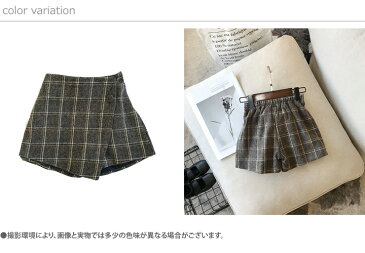 ☆チェック柄キュロット ショートパンツ ≪全1色≫ 90cm 100cm 110cm 120cm 130cm 子ども服 女の子 秋服 冬服 カジュアル キッズ プチプラ ジュニア おしゃれ 安い かわいい 新作