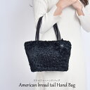 【15%OFFクーポン配布中】ファーバッグ レディース バッグ ハンドバッグ トートバッグ アメリカンブロードテール アメブロ 毛皮 本物 リアルファー 軽量 ...