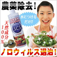 水に浸すだけ！農薬除去・ノロウイルス対策に、天然成分除菌水溶液【SCS】《お買物合計税別10,000円（税込10,800円）以上で送料無料！》☆【最大1,000円クーポン利用可】