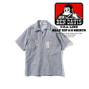 【全品ポイント5倍！エントリーで最大47倍】BEN DAVIS ベンデイビス U.S.A. HALF ZIP S/S SHIRTS MADE IN USA ハーフジップ半袖シャツ ..