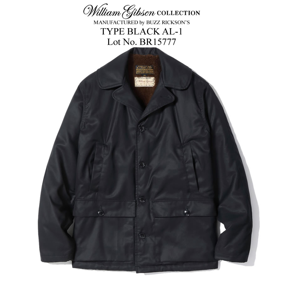 Rakuten - 【楽天お買物マラソン限定割引クーポン発行中！】WILLIAM GIBSON COLLECTION ウイリアムギブソンコレクション TYPE BLACK AL-1 BY BUZZ RICKSON'S バズリクソンズ ブラックAL-1ジャケット BR15777