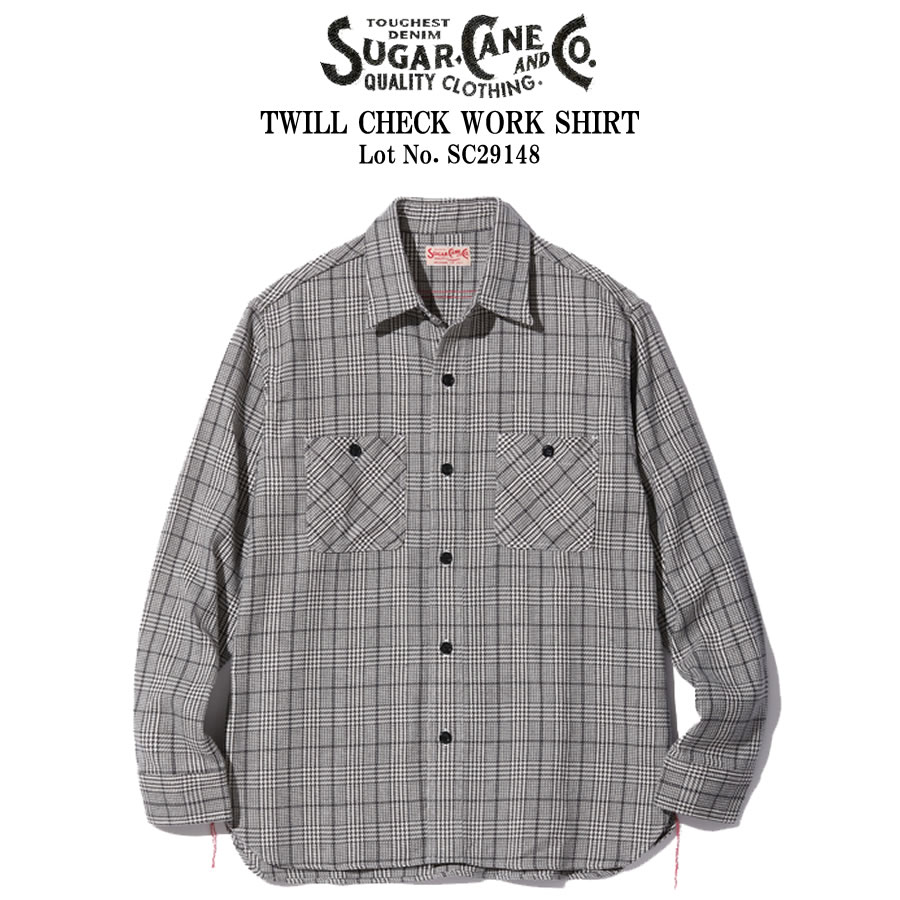 SUGAR CANE シュガーケーン TWILL CHECK WORK SHIRT ツイルチェック ワークシャツ SC29148 東洋エンタープライズ