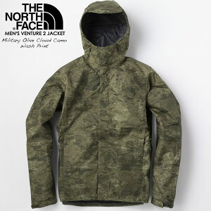 【全品ポイント10倍！エントリーで最大44.5倍 楽天お買物マラソン】The North Face ノースフェイス Men's VENTURE 2 JACKET CLOUD CAMO メンズ ベンチャー2ジャケット マウンテンパーカー ミリタリー クラウドカモ