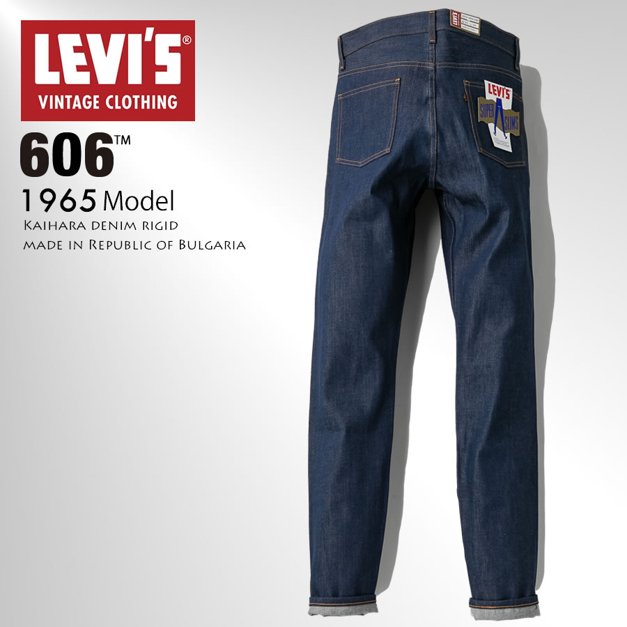 リーバイス LEVI'S リーバイス VINTAGE 606 SUPER SLIM RIGID 1965モデル デニム ジーンズ ジーパン パンツ スリムストレート スキニー36060-0002 リジッット ノンウォッシュ 未洗い