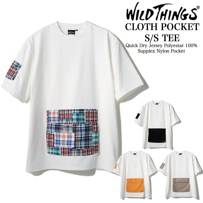WILDTHINGS CLOTH POCKET TEE クロスポケットクイック ドライ ジャージー Tシャツ 男女兼用 アウトドア WT20020PA