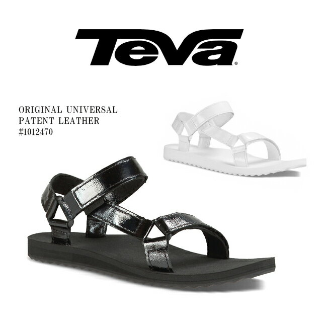 ≪最新も入荷！≫[即納]【TEVA】テバ　W ORIGINAL UNIVERSAL PATENT LEATHER #1012470スポーツサンダルレディース靴　/パテントレザー/オリジナルユニバーサル/ブラック/ラバーソール/海/プール/夏フェス　バーゲン