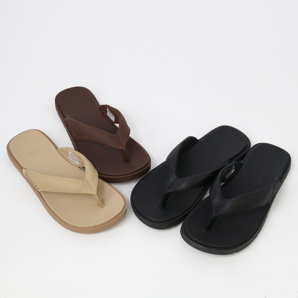 ■UGG アグ メンズサンダル SEADIDE II FLIP シーサイド II フリップ 1166610 トングサンダル ビーチサンダル ビーサン レザー スエードのサムネイル