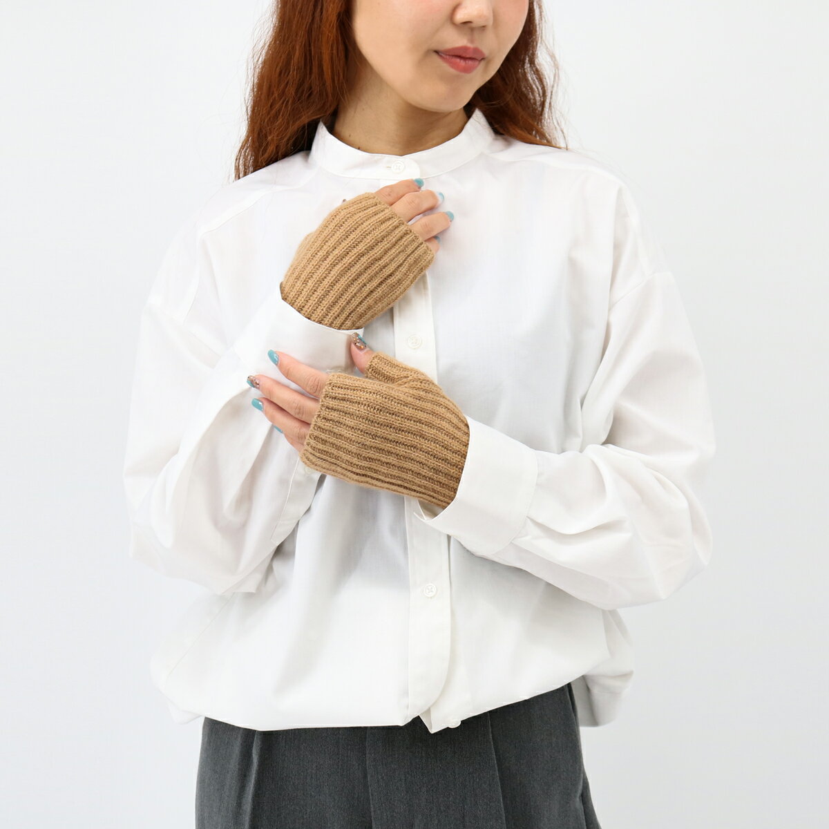 【ラッピング無料】JOHNSTONS ジョンストンズ HAE2681 カシミヤグローブ 手袋 レディース プレゼント ギフト アームウォーマー フィンガーレス ブランド