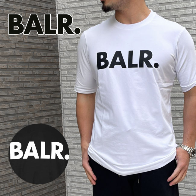 BALR. ボーラー B10001 Brand Athletic T-Shirt Black メンズロゴTシャツ ブラック ホワイト クルーネック 半袖 Tシャツ カットソー メンズ 大きいサイズ有 2024father