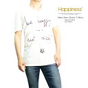 ■Happiness10(ハピネス10) T シャツGV_VT02メンズロゴT入荷♪白/ホワイト/半袖/シンプル/Vネックデザイン/英字/rogo/メンズ/Tシャツ/happiness is a $10 tee　バーゲン カットソー